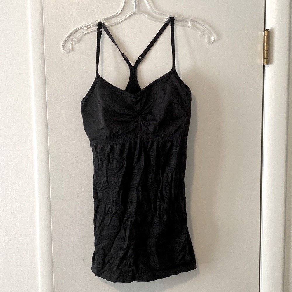 Lululemon charcoal grey sports bra tank top size 8